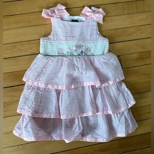 Mud Pie Pink Easter dress bunny print